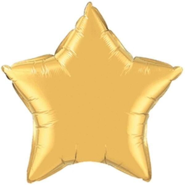 Mayflower Distributing 20 in. Metallic Gold Star Flat Foil Balloon 17216